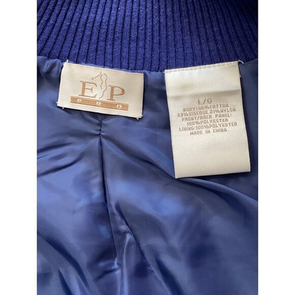 EP PRO Women's Soft Shell Bomber Golf Jacket Large Cobalt Quilted Zip Sportswear - Picture 7 of 10